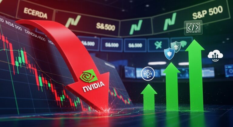 Nvidia Drags Market Lower While Software Stocks Rise