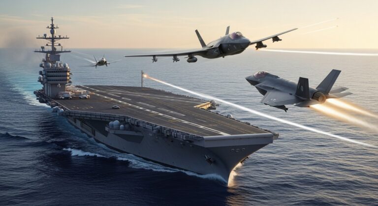 U.S. Downs Iranian Drone Near Aircraft Carrier in Arabian Sea