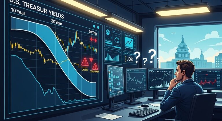 U.S. Treasury Yields Dip as Investors Probe Economy Health