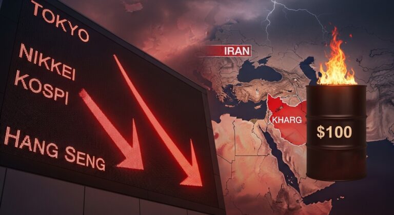 Asia Markets Slide as Oil Approaches $100 Amid US-Iran Conflict