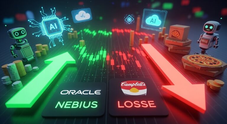 Biggest Stock Movers Midday: Oracle, Nebius, Campbell’s Surge or Slide