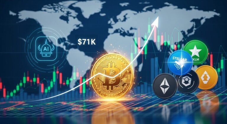 Bitcoin Climbs Back to $71K Amid SIREN Rebound and XLM Surge