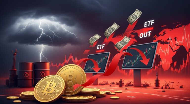 Bitcoin ETFs End Inflow Streak With $296M Outflows Amid Macro Turmoil