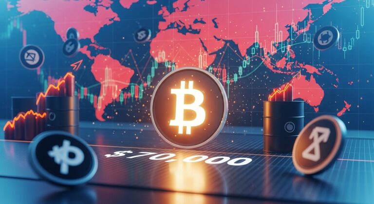 Bitcoin Holds $70K as Altcoins Stay Cautious Amid Global Tensions