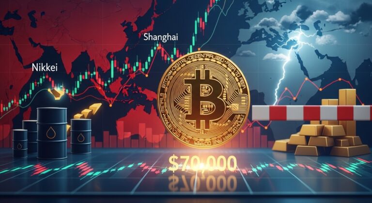 Bitcoin Price Stalls at $70K as Asian Tech Stocks Slide