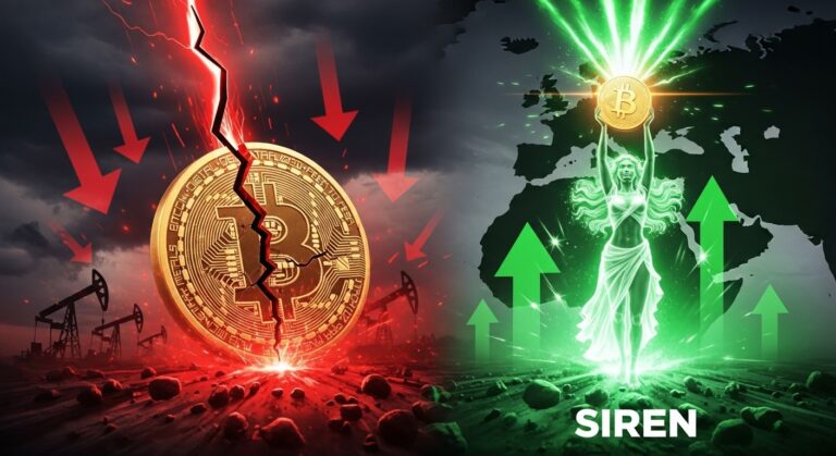 Bitcoin Sinks Below $67.5K While SIREN Surges