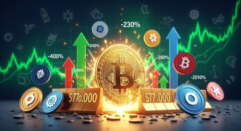 Bitcoin Surges Past $70K as Altcoins Surge with Double-Digit Gains