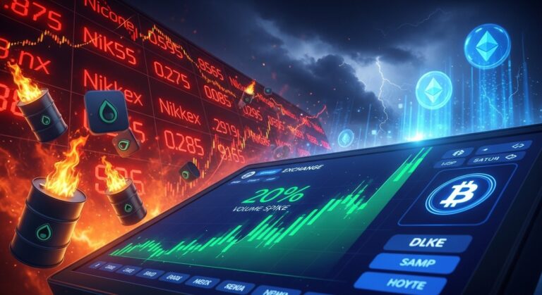 Bitflyer Volume Surges 200% Amid Oil Spike and Nikkei Sell-Off