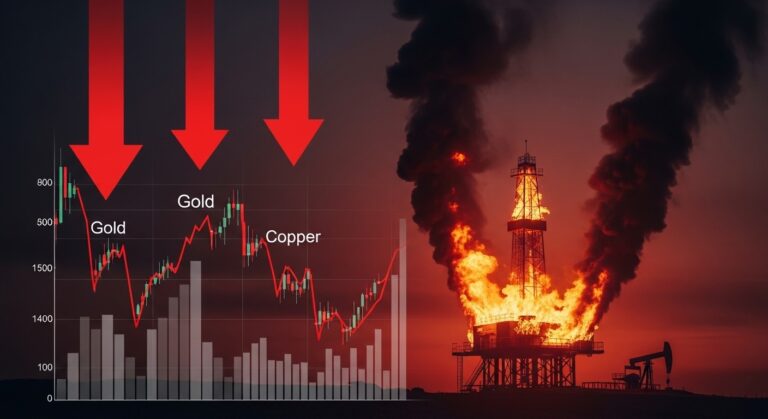 Copper Joins Gold in Sharp Commodities Sell-Off Amid Oil Crisis