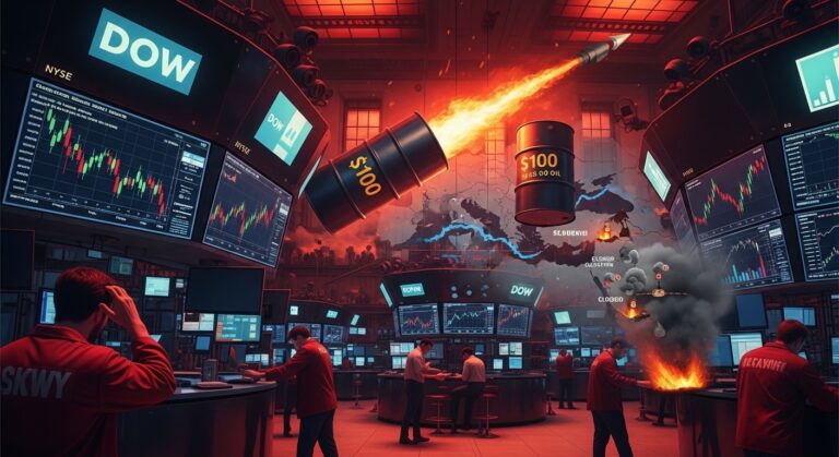 Dow Futures Plunge 900 Points as Oil Tops $100