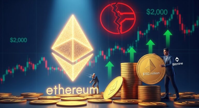 Ethereum Price Outlook: Bitmine’s $103M ETH Buy Sparks Rebound