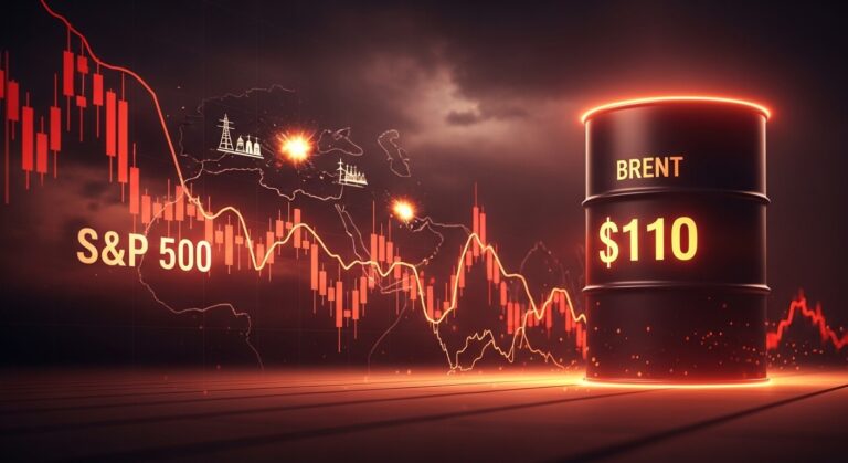 JPMorgan Warns S&P 500 Vulnerable As Brent Tops $110