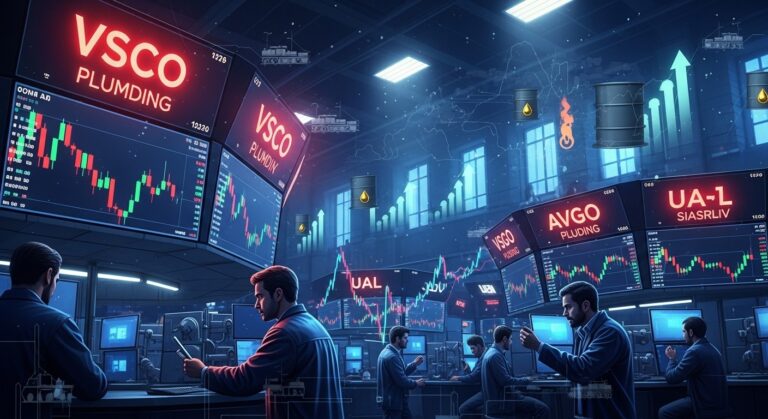 Midday Stock Movers: Big Swings in VSCO, UAL, AVGO & More