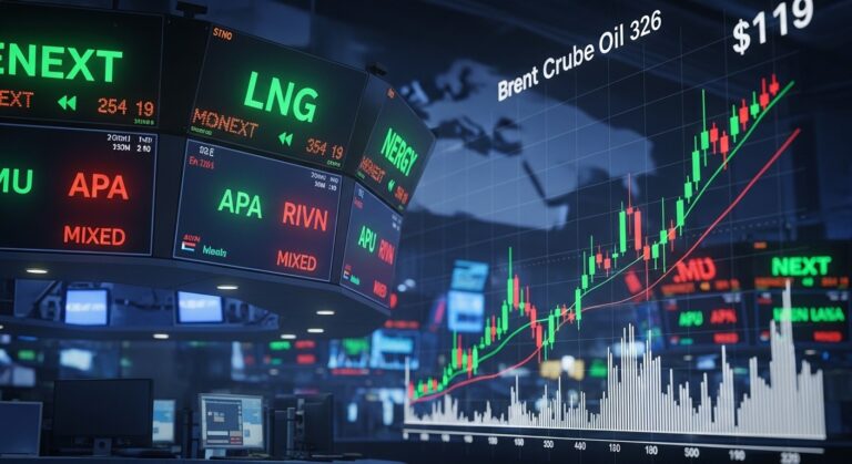 Midday Stock Movers: Energy Surges, Tech Dips March 2026