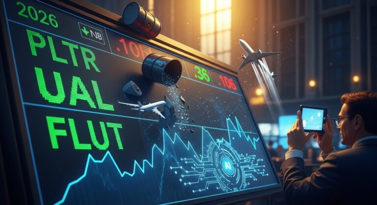 Midday Stock Movers: PLTR, UAL, FLUT Surge on Geopolitical Shift