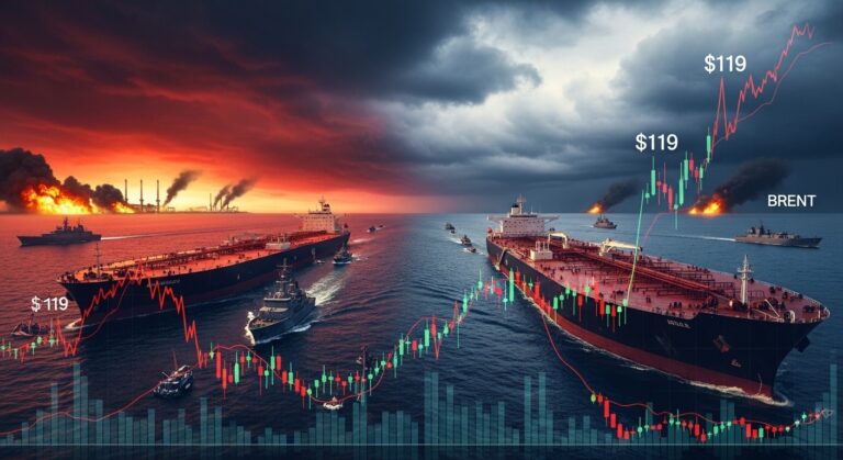 Oil Prices Drop After Brent Hits $119 Amid Tensions