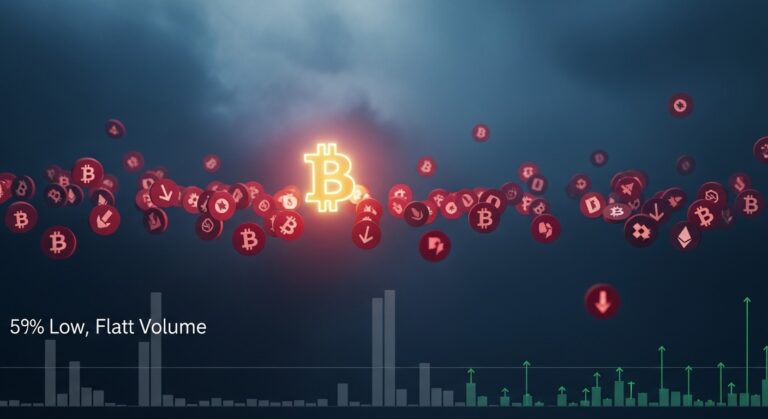 Only 5% of Altcoins Above 200-Day Average Amid Volume Crash