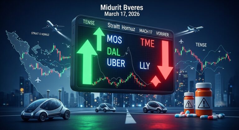 Top Stock Movers Midday: MOS, TME, DAL, UBER, LLY Surge or Slide