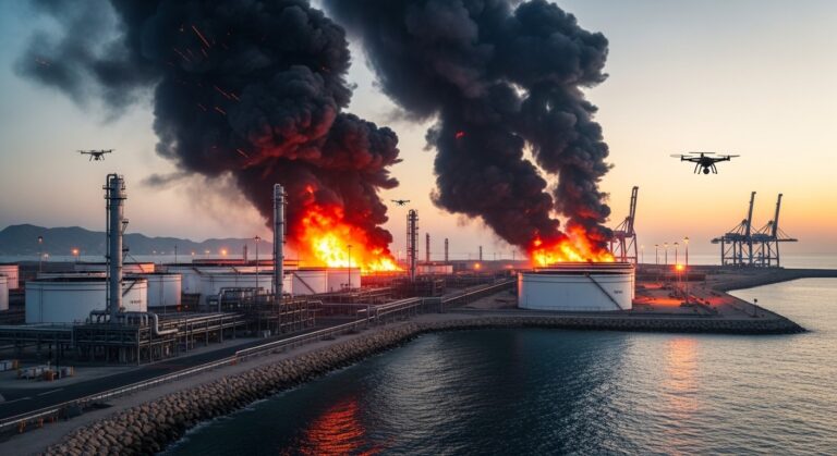 UAE Fujairah Drone Attack Sparks Major Oil Hub Fire