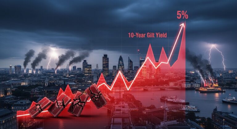 UK Borrowing Costs Surge to Highest Since 2008