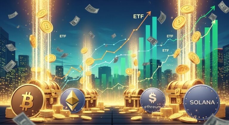 US Spot BTC, ETH, SOL ETFs Record Strong Inflows