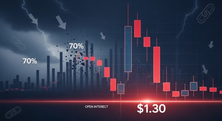 XRP Tests $1.30 Support as Open Interest Drops 70%