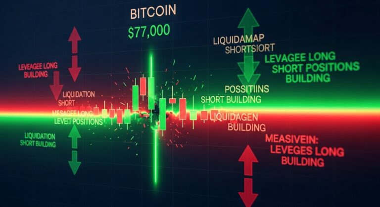Bitcoin Breaks $77,000 as Leverage Trap Forms in Volatile Range