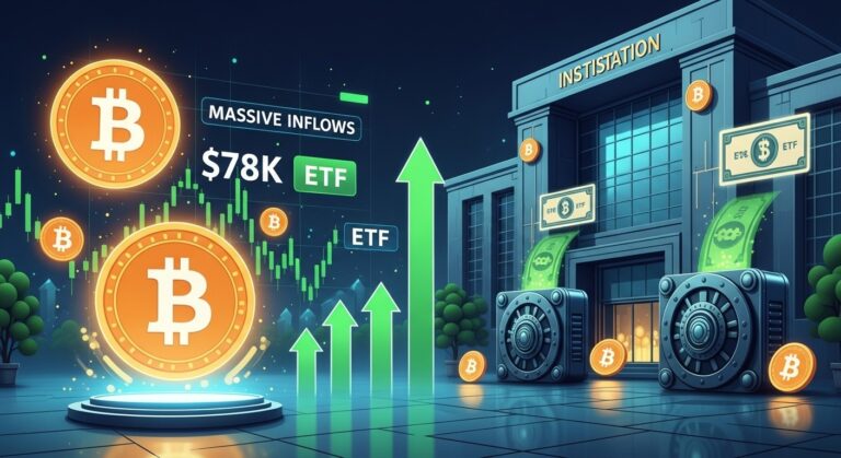 Bitcoin Nears $78K as ETF Inflows Top $2B in 8 Days