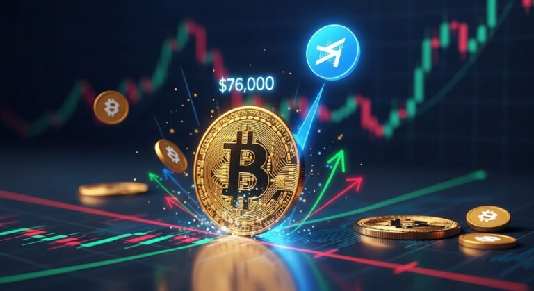 Bitcoin Retakes $76K as XLM Surges and Liquidations Hit $198M