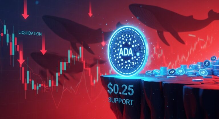 Cardano Price Tests $0.25 Support as Long Liquidations Mount: Will It Crash?