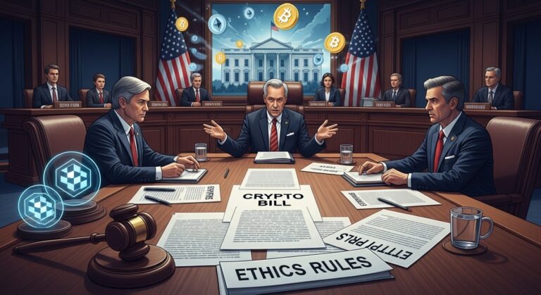 Senate Crypto Bill Stalls Over White House Ethics Rules