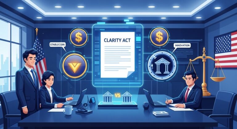 Senator Pushes Clarity Act as Stablecoin Yield Debate Heats Up