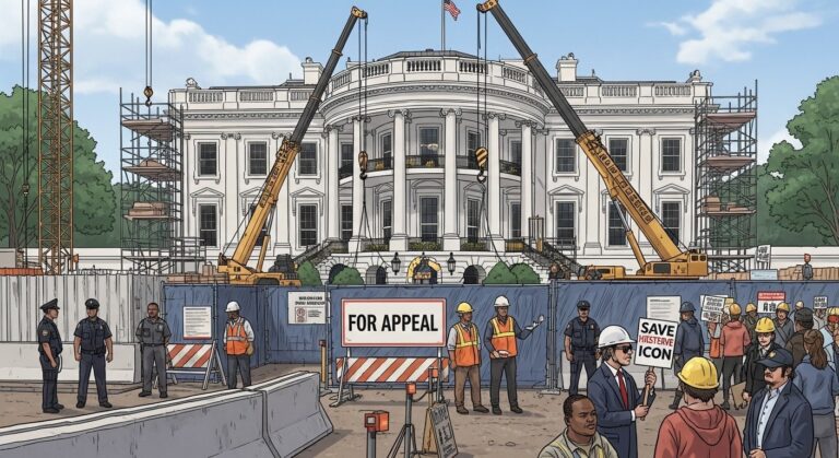 Trump Administration Challenges Court Order Stopping White House Ballroom Project