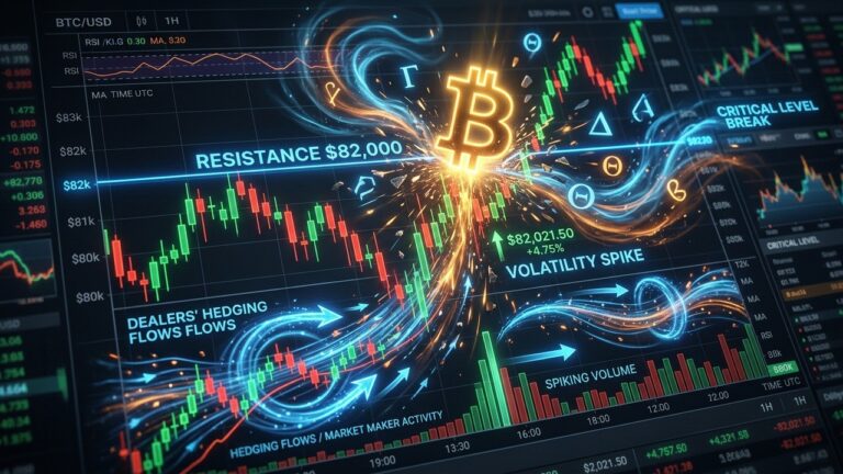 Bitcoin Options Volatility Rebounds as Hedging Flows Target $82K