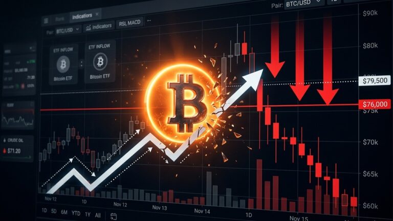Bitcoin Price to Revisit $76K as Key Bullish Trendline Collapses?