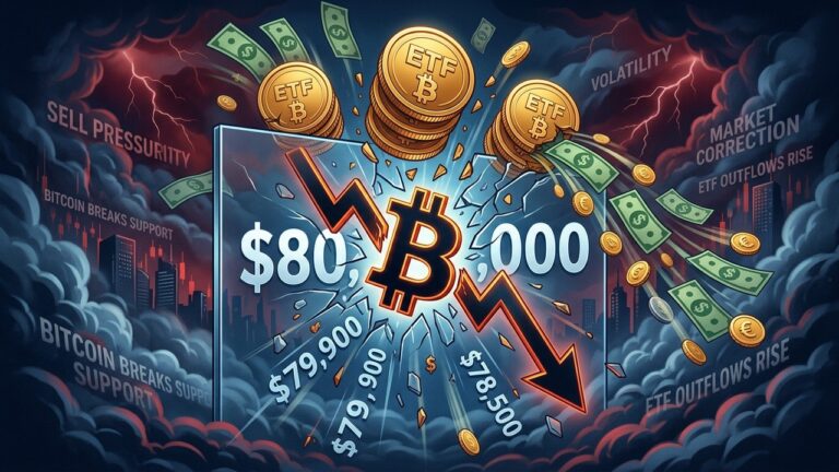 Bitcoin Slips Below $80K as ETFs See Massive Outflows