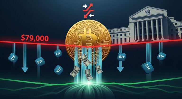 Bitcoin Stuck Below $79K: ETF Outflows and Fed Split Weigh on Crypto- Planning SEO-friendly title like “Bitcoin Struggles Below $79,000 Amid ETF Outflows and Fed Uncertainty” to boost search visibility.