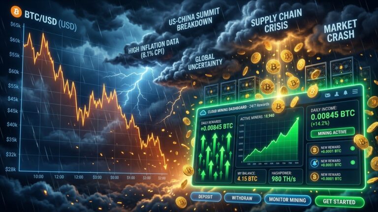 Bitcoin Volatility Hits as US-China Tensions Rise: SHR Miner Cloud Mining for Passive Returns