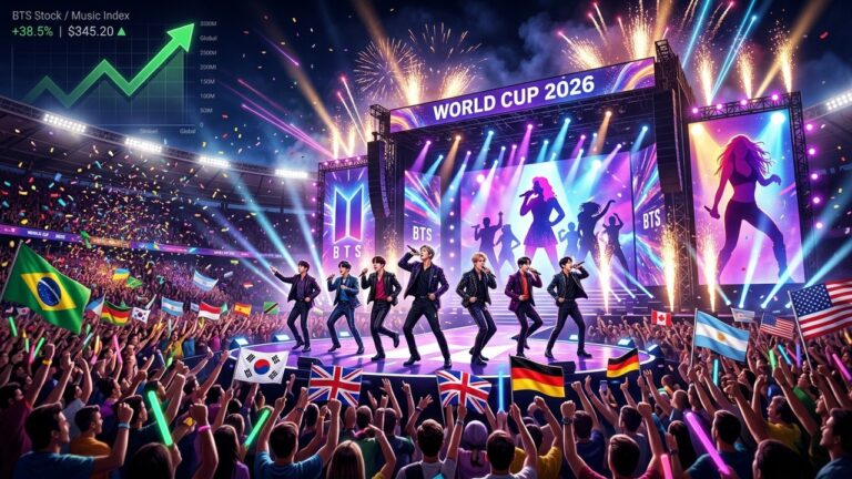 BTS World Cup Final Performance With Madonna Shakira Boosts Hybe Shares