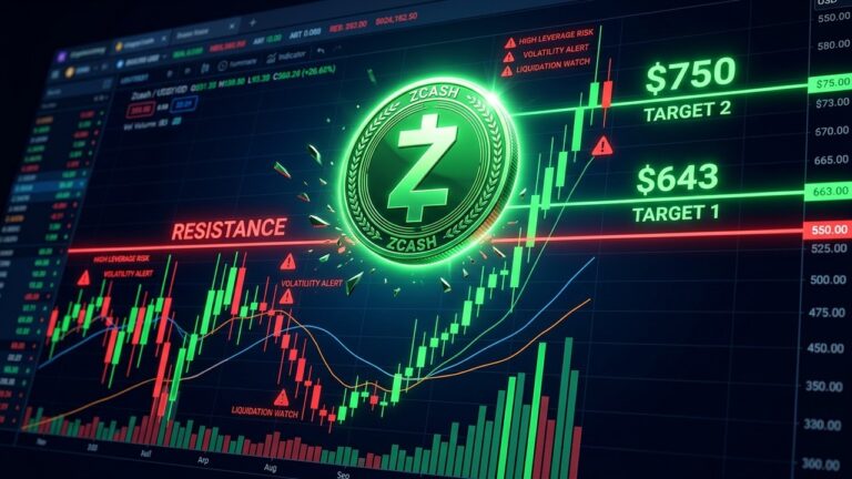 Can Zcash Hit $750 as Leverage Risks Mount in the Rally?