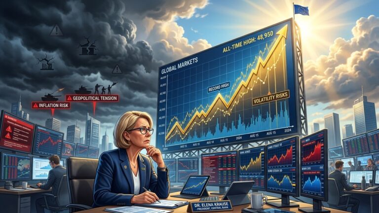 ECB Warns Elevated Market Correction Risk Hits Record Highs