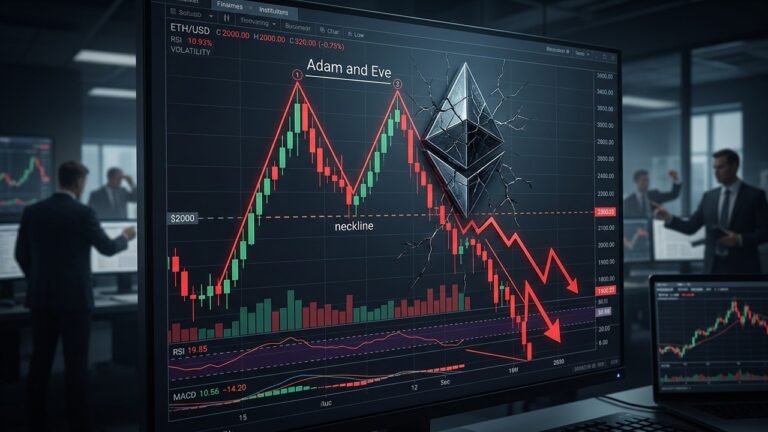 Ethereum Price Bearish Adam and Eve Pattern: Crash Below $2000 Ahead?