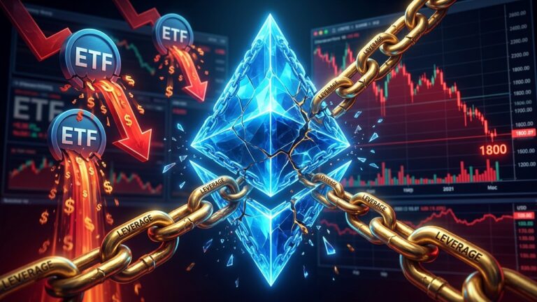 Ethereum Price Toward $1800 as ETF Outflows and Leverage Build Pressure