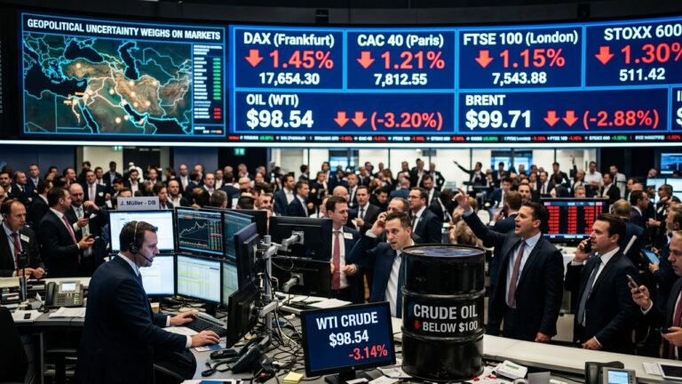 European Markets Set to Open Flat as Oil Prices Drop Below $100 on Iran News