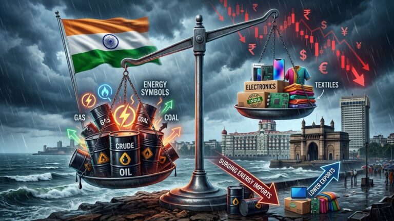 India Trade Deficit Surges as Energy Imports Drive Record Highs