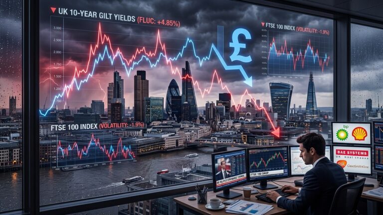 Investors Trading UK Markets Amid Political Turmoil