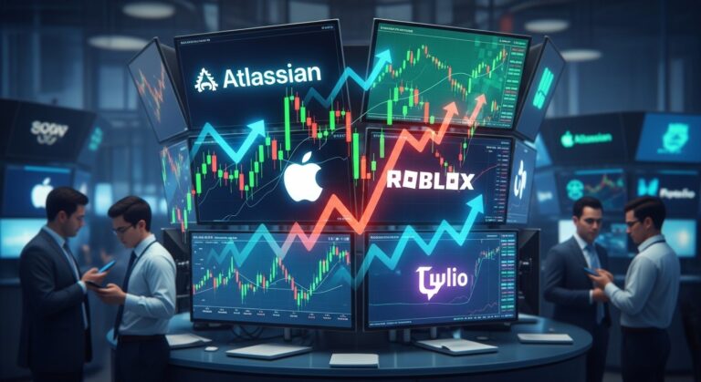 Midday Stock Movers Highlight Volatile Earnings Season Action
