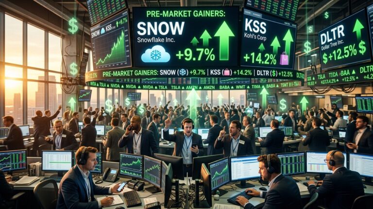 Premarket Movers Today: Snowflake, Kohl’s, Dollar Tree Lead Big Gains