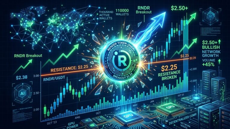 Render Token Breaks Above $2.25 as Active Wallets Hit 12-Week High