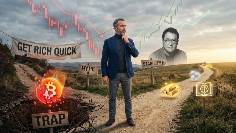 Robert Kiyosaki Warns Bitcoin Dip Traps Hype Buyers